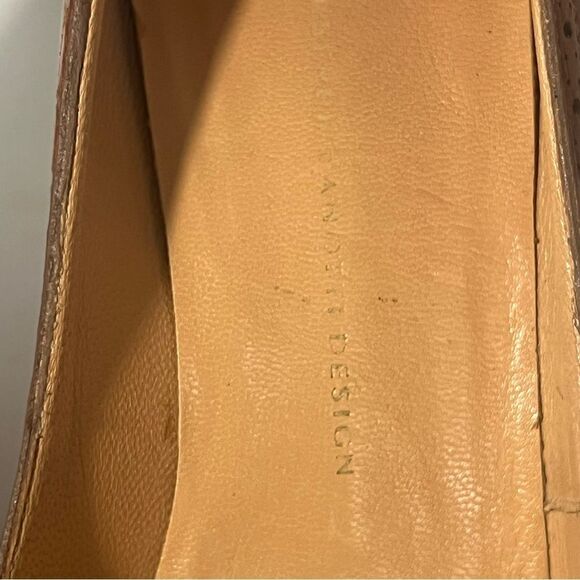 Giuseppe Zanotti VICINI Leather Stiletto Heels Womens Sz 6.5 Tan Luxury Designer - Picture 10 of 16